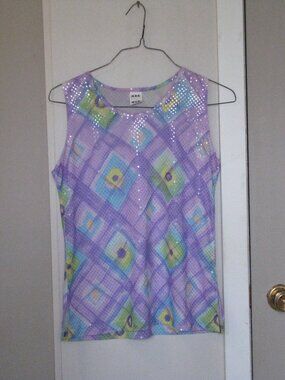 Project Mauve Shimmery Geometric Tank